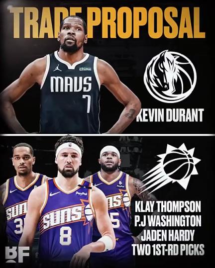 和歐文濃眉組三巨？美媒：獨行俠可用克萊+PJ+哈迪+倆首輪去換KD