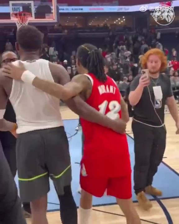 狼王&槍王惺惺相惜！華子賽后與莫蘭特相互致意！