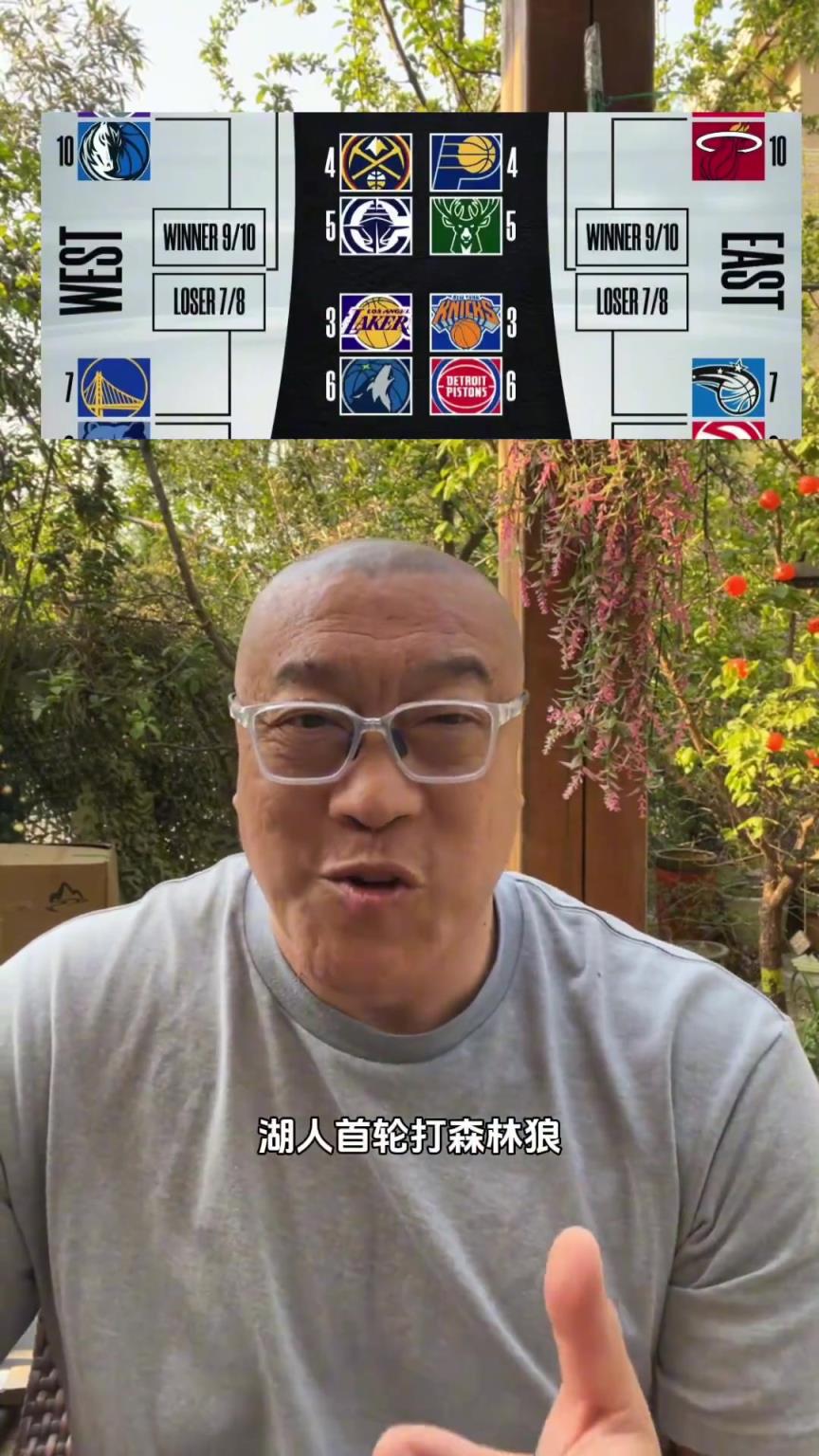 湖人打森林狼！馬?。褐灰獤|契奇像上賽季打戈貝爾那樣就行