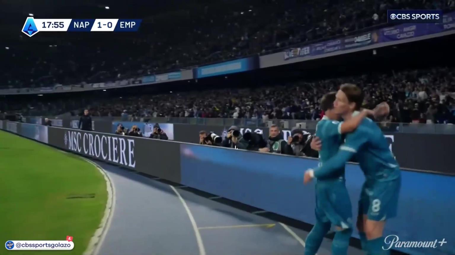 完美進(jìn)球！麥克托米奈中場(chǎng)帶球一條龍外圍勁射破門！